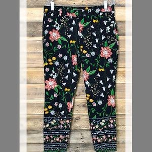 Old Navy floral print pixie mid-rise jeans